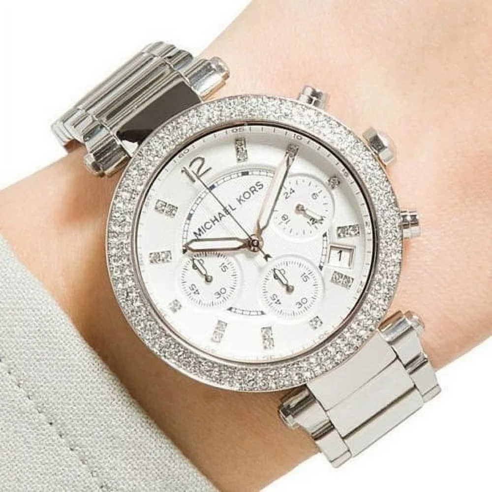 Michael Kors Women's Chronograph Parker Stainless Steel Bracelet Watch MK5353